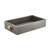 Grey Wash Wooden Food Display Drawer 